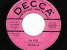 THE IDEALS 45RPM '58 DECCA MY GIRL KILLER DOO WOP BALLAD PROMO STRONG VG++ VINYL