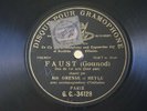 Beyle Tenor & Gresse Bass Gounod Faust Single Side 78 RPM G&T G.C.-34128