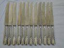 12 International Sterling Silver Flatware Knives Art Deco Orchid Pattern