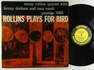 Sonny Rollins - Plays For Bird LP - Prestige - PRLP 7095 Mono DG RVG 446 W 50th