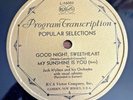 1932 RCA VICTOR PROGRAM TRANSCRIPTION 33-1/3 record JACK HYLTON Goodnight Sweet