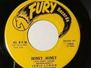 LEWIS LYMON & TEENCHORDS: Fury 1003 Please Tell The Angels/ Honey-Honey VG+ Nice