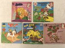 5 Vintage See Hear Read Book  Pac Man, Strawberry Shortcake,Barbie,Rainbow Brite