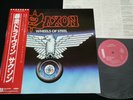 SAXON - WHEELS OF STEEL - JAPAN VINYL LP OBI P-10870G EX-EX