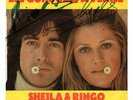 SP 45 TOURS DEDICACE DE SHEILA ET RINGO AU RECTO DE LA POCHETTE LES GONDOLES..