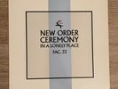 NEW ORDER CEREMONY IN A LONELY PLACE FACTORY FAC 33 12