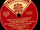 ADALBERT LUTTER T.O.   Wenn ich einmal glücklich bin    Schellackplatte S6518