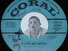 R&B Doo Wop 45 THE EXOTICS That's My Desire / Darling I Want Coral Records