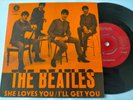 The Beatles single 45 She Loves You 1st press Parlophone R 5055 Sweden NM/VG++