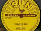 Vintage 78 RPM Record - Johnny Cash - I Walk The Line / Get Rhythm - Sun #241