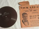 PICTORIAL Durium HIT OF THE WEEK 78 & PICTURE SLEEVE - Nick Lucas - ALL OF ME