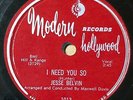 Jesse Belvin with Maxwell Davis 1956 78 I Need You So / Senorita on Modern MINT