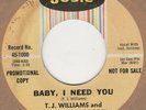 T.J. Williams Baby I need You Josie DEMO Soul Northern Motown