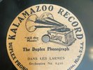 78 Rpm Rare Label Kalamazoo Record The Duplex Phonograph 'Dans le Larmes'