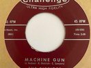Rockabilly Instro 45 THE RIPTIDES Machine Gun/Deep Blue GA Challenge HEAR