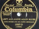 Lowe Stokes & His North Georgians - Left All Alone Again Blues - Columbia 15557