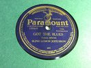BLIND LEMON JEFFERSON PARAMOUNT 12354 Got The Blues/Long Lonesome Blues 78 EXC