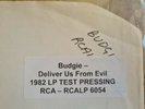Budgie LP Deliver Us From Evil 1 Sided Test Press Of UK RCA 1st Press PROG