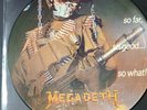 megadeth so far so good so what Original Uk Vinyl Picture Disc 1988 Capitol...