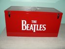 Beatles 45 RPM Double wooden Record Storage box  New & NICE