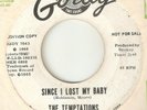 THE TEMPTATIONS Since I Lost My Baby Earn It GORDY PROMO MOTOWN NORTHERN SOUL 45