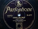 ANNETTE HANSHAW - ‘LOVABLE AND SWEET’ 1929 PARLOPHONE 78, TOMMY DORSEY TRUMPET