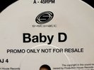 BABY D Let Me Be Your Fantasy 12” Vinyl Hardcore Rave House Rare Promo