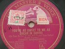 COMEDY HARMONISTS  OZ 78 RPM Sweet As Sugar In Coffee  E.A. 1918 + sheet music