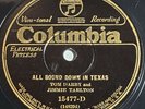 Darby & Tarlton - All Bound Down In Texas - Columbia 15477, Country 78, 1929