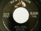 DAVID HILL Wild Child / Big Guitar RCA 45 Rare Rockabilly HEAR