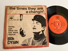 Bob Dylan 45 + Sleeve Denmark? Import The Times They Are A Changin’ H1965￼ ORIG