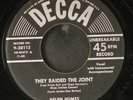 HELEN HUMES: they raided the joint / loud talkin' woman DECCA 7