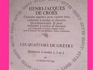 Lola Bobesco Henri Jacques De Croes Gretry Quatuors Koch RTB 1973-2  12’’ UK LP