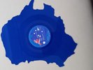 Men At Work “Down Under” Original 1981 U.K. Shaped Blue vinyl 7 inch