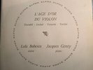 Bobesco L'Age D'OR Haendel Leclair Veracini Tartini Jacques Genty Alpha CL-3008