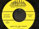 HARMONIZING FOUR: what do you know? / come over here GOTHAM 7