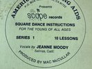 COUNTRY SQUARE DANCE INSTRUCTION ￼Record 33 1/3 RPM SCOPE