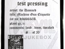 *GORDON BENNETT* MINT unplayed Test Pressing The Damned - Machine Gun Etiquette