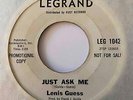 Northern Soul 45 LENIS GUESS Just Ask Me/Workin' For My Baby Legrand Promo HEAR