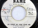 DON CHRISTY 45 As Long As You Love Me / I'll Always SONNY BONO Autograph?  mc361