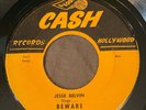 JESSE BELVIN Beware / Dry Your Tears 1957 CASH 1056 HEAR