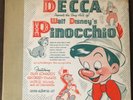 Disney's PINOCCHIO - Original 1940 Decca 4-78 Set w/ Booklet RARE -
