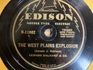 (24) VERNON DALHART   THIN EDISON11002 WEST PLAINS EXPLOSION COUNTRY 78 RPM {VG}