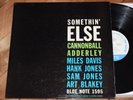 Cannonball Adderley Somethin' Else EX  1st No R/INC DG W63 Ear Blue Note lp