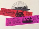 Beatles At The Hollywood Bowl Rare Red And Purple Ticket Sleeve Superb Near Mint