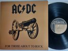 AC/DC For Those About to Rock LP Embossed cover