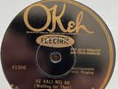 KALAMA'S QUARTET 78 RPM OKEH 41306 TOP HAWAIIAN DISC & STEEL GUITAR