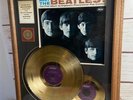 Beatles Meet The Beatles  Vinyl 24k Gold Metallized Record Mounted Framed