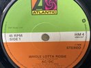 AC/DC Whole Lotta Rosie  RARE Side A Label On Both Sides 7