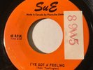 NORTHERN SOUL R&B Baby Washington I'VE GOT A FEELING Sue 45 rare Canadian press